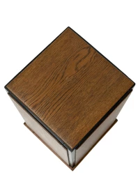 1930s Art Deco Modernist Pedestal in Oak with Black Lacquer